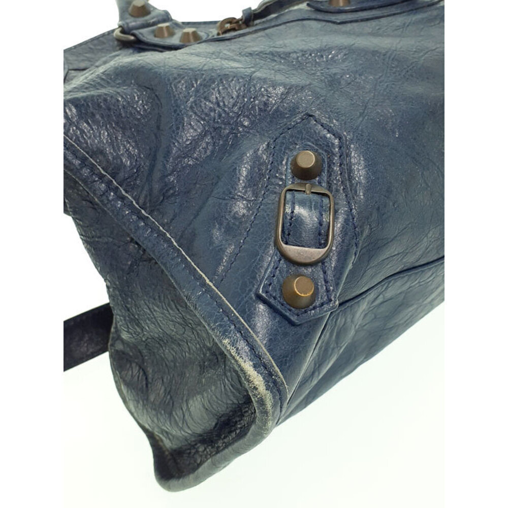 Balenciaga The City Leather Shoulder Bag Blue - Picture 5 of 9